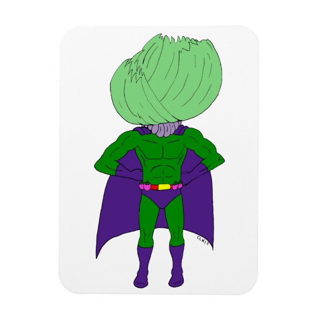 Captain Cabbage  Magnet (Vertical)