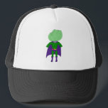 Captain Cabbage  Trucker Hat<br><div class="desc">A girl I used to work with came up with this idea.  She said I should draw a guy with a big cabbage head,  so I came up with this.</div>