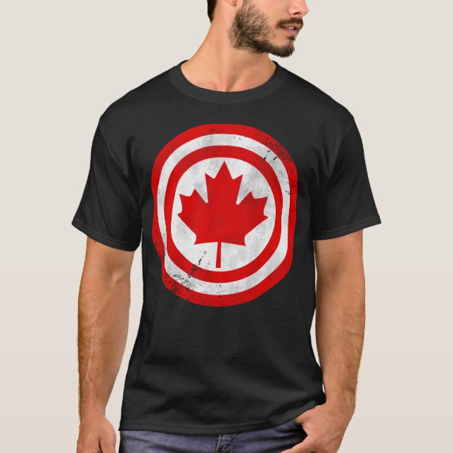 Captain Canada (Distressed) T-Shirt (Front)