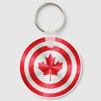 Captain Canada Hero Shield Keychain
