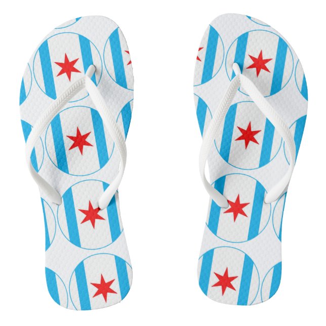 Captain Chicago Shield Flip Flops (Footbed)