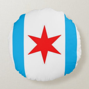 Captain Chicago Snuggle Shield Round Pillow