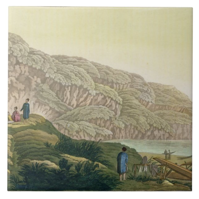 Captain Cook (1728-79) in Alaska during his voyage Tile (Front)