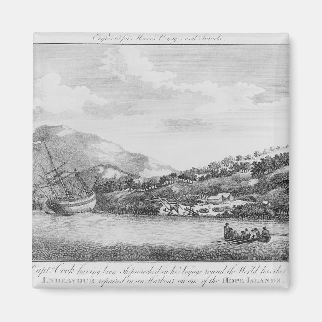 Captain Cook having been shipwrecked Magnet (Front)