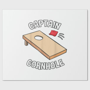 Captain Cornhole Baggo Dummy Boards Beanbag Wrapping Paper
