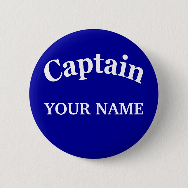 CAPTAIN - CUSTOMIZABLE 2 INCH ROUND BUTTON (Front)