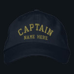Captain - customizable embroidered hat<br><div class="desc">Embroidered Captain customizable cap .. ideal for sailors .. personalize with your own custom text for FREE .. from Ricaso</div>