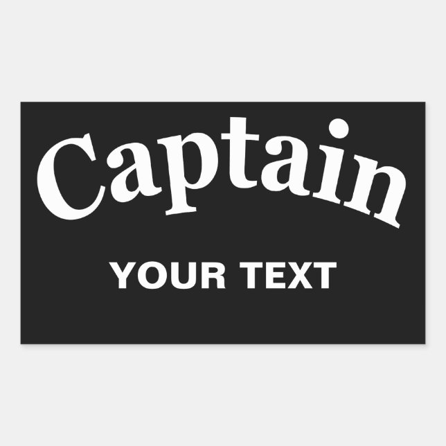 CAPTAIN - CUSTOMIZABLE STICKER (Front)