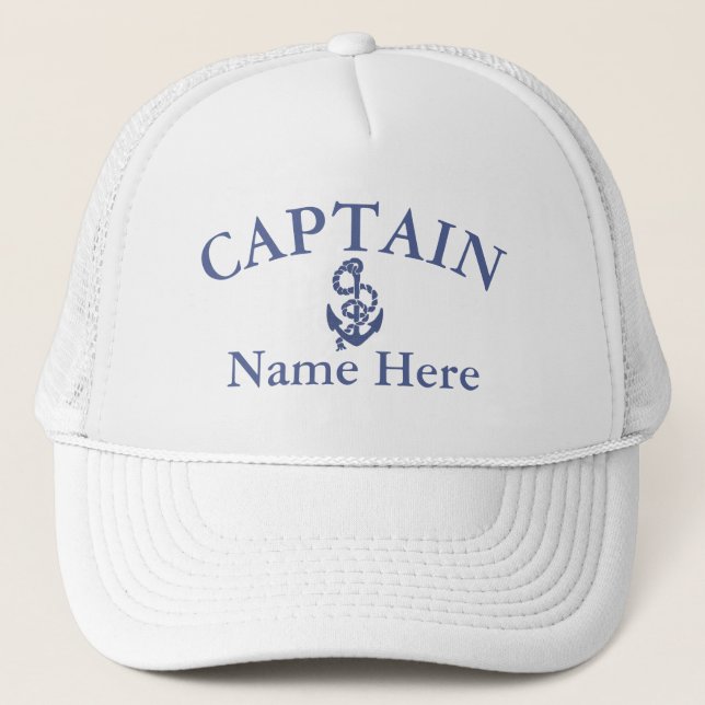 Captain - customizable trucker hat (Front)