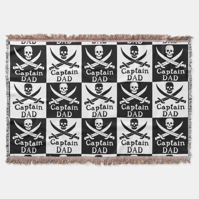 Captain Dad - Classic Throw Blanket (Front)