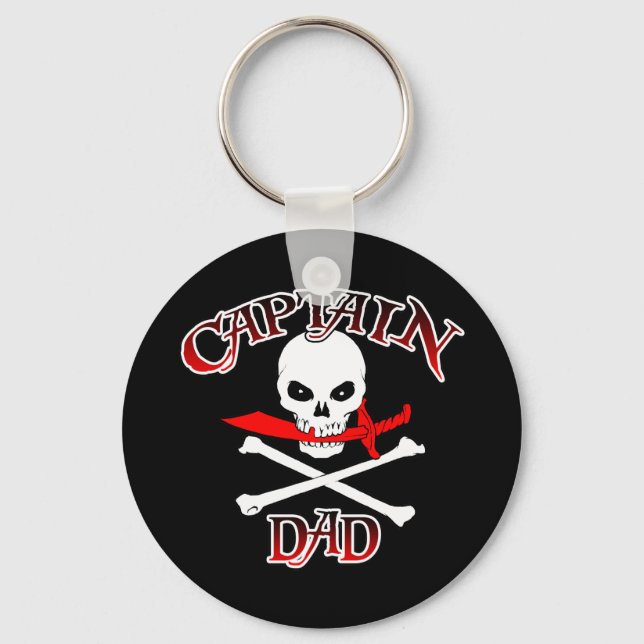 Captain Dad (Cutlass)Keychain Keychain (Front)