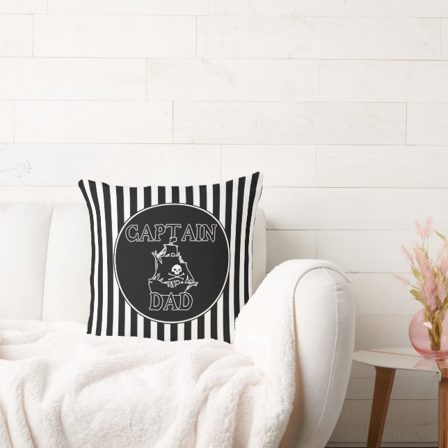 Captain Dad - Ghostly Galleon Throw Pillow (Couch)