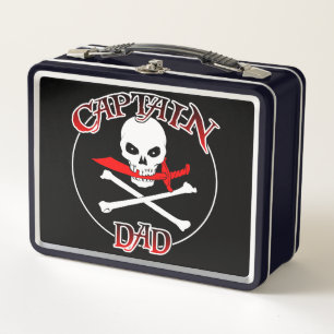 Captain Dad Metal Lunch Box