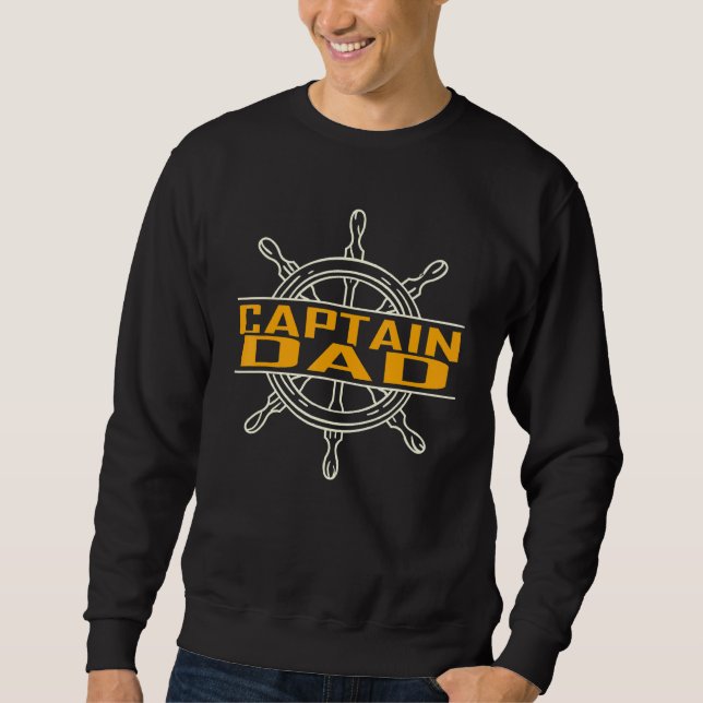 Captain Dad Sailing And Toon Sweatshirt (Front)