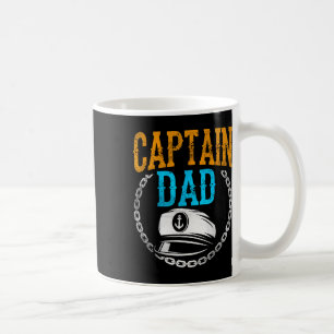Captain Dad Ship Boat Boating Yacht Father Daddy P Coffee Mug