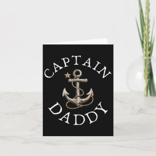 Captain Daddy Boat Sailing Boating Vintage Anchor Card