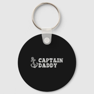 Captain Daddy Sailing Boating Vintage Boat Anchor Keychain