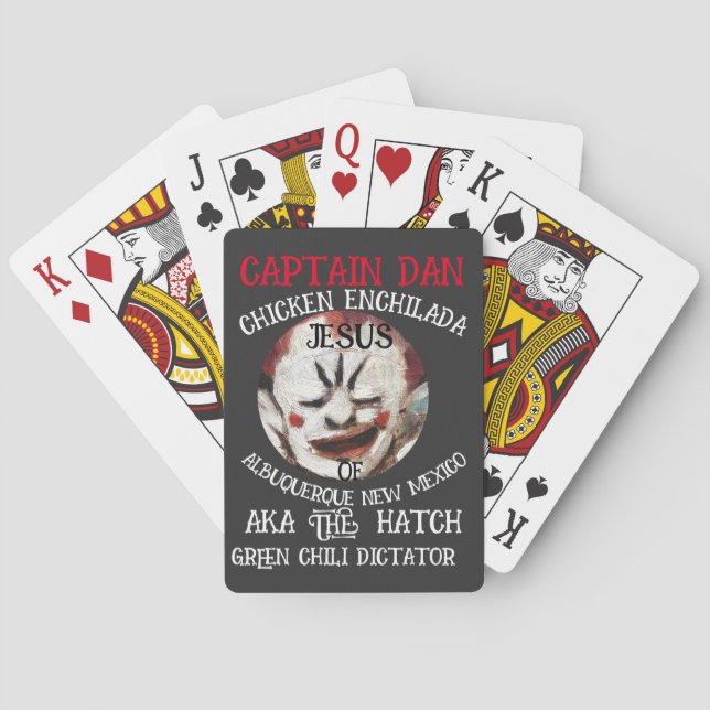 CAPTAIN DAN CHICKEN ENCHILADA JESUS ALBUQUERQUE NM PLAYING CARDS (Back)