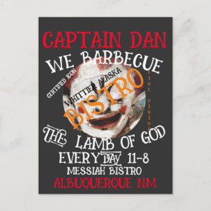 CAPTAIN DAN WE BARBECUE THE LAMB OF GOD EVERYDAY HOLIDAY POSTCARD