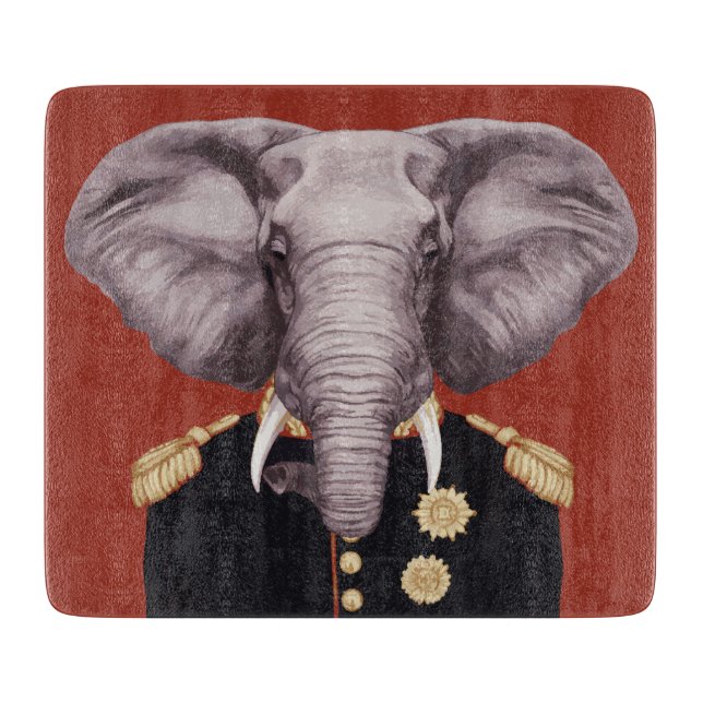 Captain Elephant Cutting Board (Front)