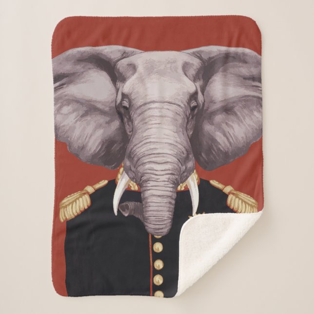 Captain Elephant Sherpa Blanket (Front)