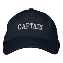 Captain Embroidered Baseball Hat / Cap - Navy