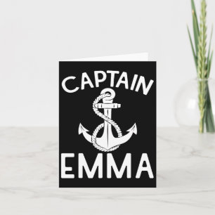 Captain Emma Yacht Sailing Boat Ship Boating Card