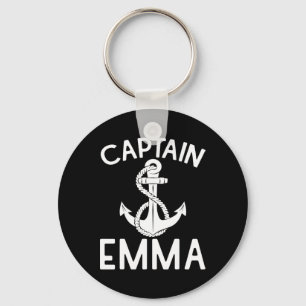 Captain Emma Yacht Sailing Boat Ship Boating Keychain