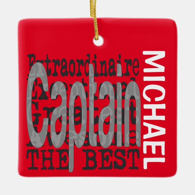 Captain Extraordinaire CUSTOM Ceramic Ornament (Front)