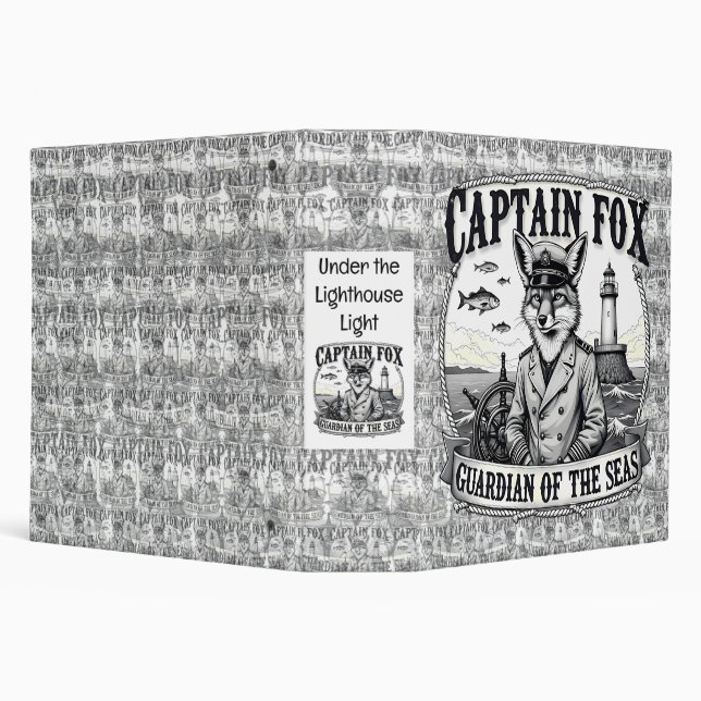 Captain Fox Guardian of Seas Nautical Design Binder (Background)