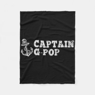 Captain G-pop Sailing Boating Vintage Boat Anchor Fleece Blanket