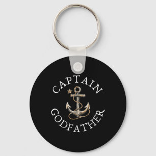 Captain Godfather Boat Sailing Boating Vintage Anc Keychain