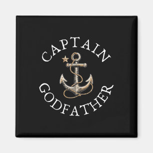 Captain Godfather Boat Sailing Boating Vintage Anc Magnet