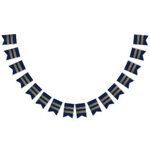 Captain gold stripes bunting flags