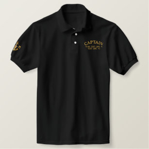 Captain Golden Star Anchor Your Text and initials