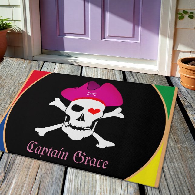 Captain Grace - Pirate house mat, Pirates Flag Doormat (Creator Uploaded)