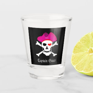 Captain Grace & Pirates Flag, Skull / Party drinks Shot Glass