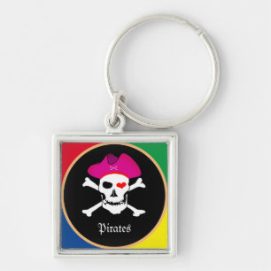 Captain "Grace" & Pirates - Treasure Island /Girls Keychain