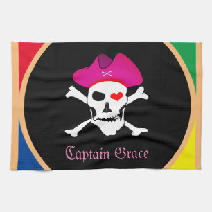 Captain "Grace" & Pirates - Treasure Island /Girls Kitchen Towel