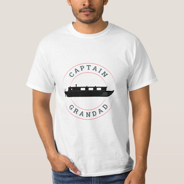 Captain Grandad (blk-blk) T-Shirt (Front)