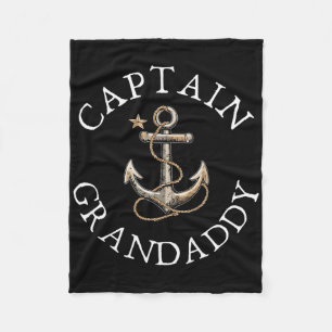 Captain Grandaddy Boat Sailing Boating Anchor Funn Fleece Blanket