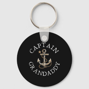 Captain Grandaddy Boat Sailing Boating Anchor Funn Keychain