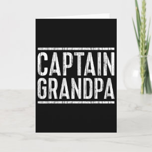 Captain Grandpa Shirt Men Fathers Day Boating Card