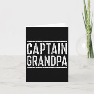 Captain Grandpa Shirt Men Fathers Day Boating  Card