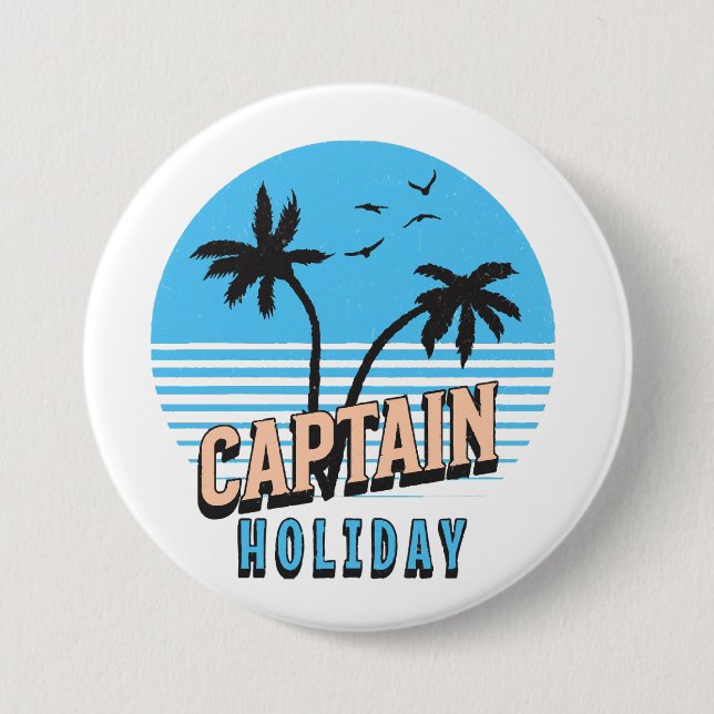 Captain Holiday 3 Inch Round Button (Front)