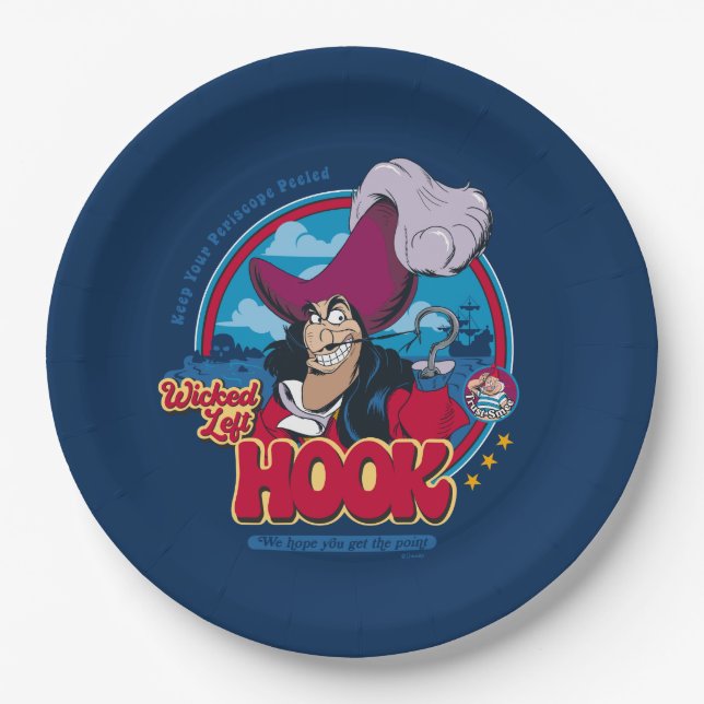 Captain Hook | Wicked Left Hook Paper Plate (Front)
