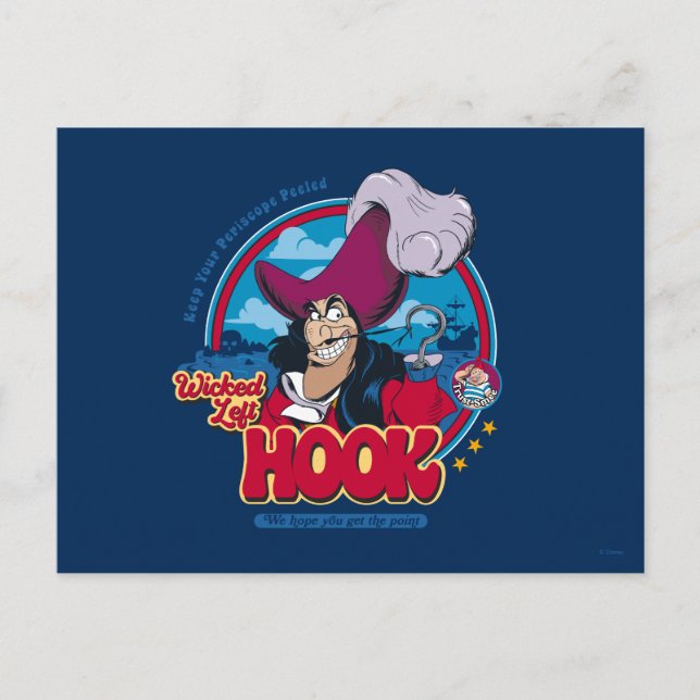 Captain Hook | Wicked Left Hook Postcard (Front)