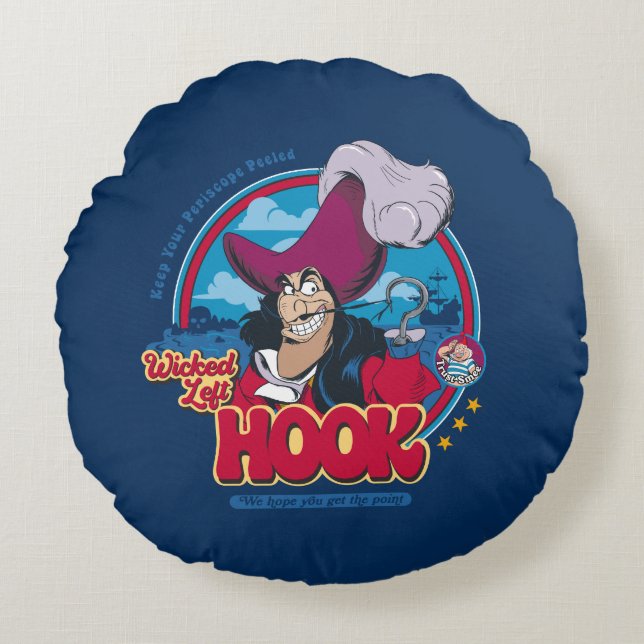 Captain Hook | Wicked Left Hook Round Pillow (Front)