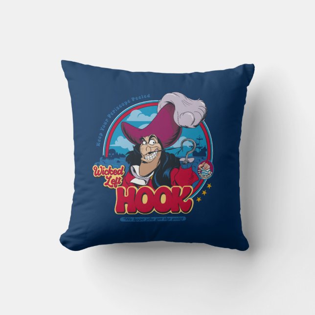 Captain Hook | Wicked Left Hook Throw Pillow (Front)