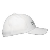 Captain in grey on white sport embroidered cap|hat embroidered hat (Right)